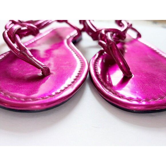 Colin Stuart Metallic Pink Sandals 8.5M - Picture 2 of 4